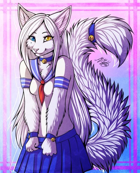 Аниме девочки животные для срисовки