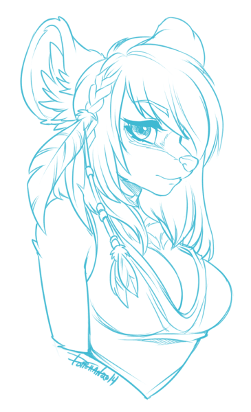 Лицо фурри для рисования