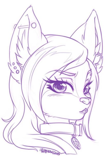 Фурри для срисовки легкие девушки