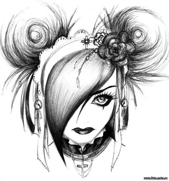 Аниме девушки готы