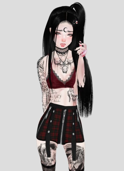 Аниме Готика карандашом