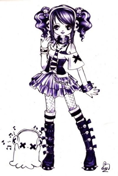 Рисунки в стиле гот