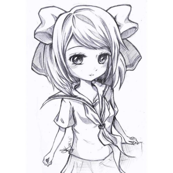 Раскраски аниме девушек