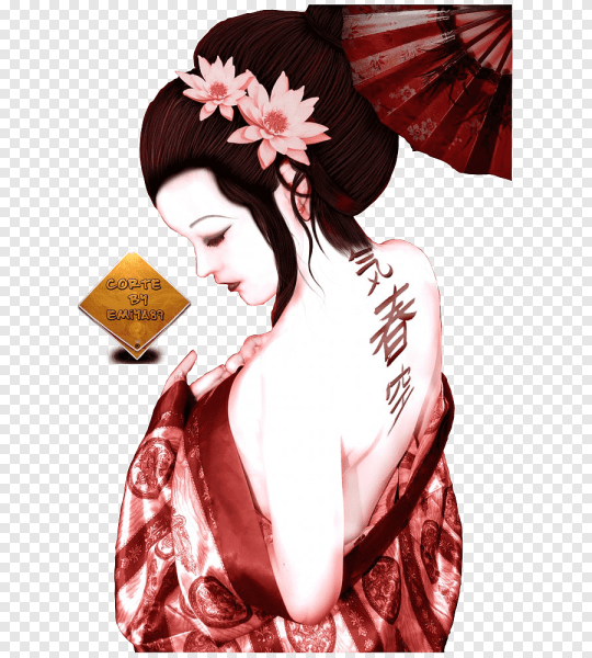 Прически гейши аниме