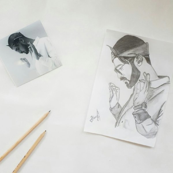 Мияги карандашом