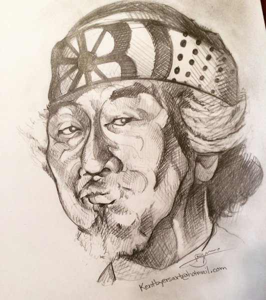 Скетч портрет мияги