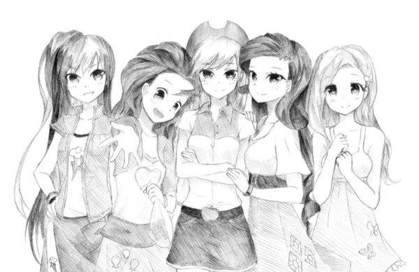 Аниме друзья для срисовки
