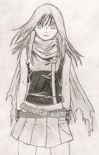 Шарф рисунок аниме