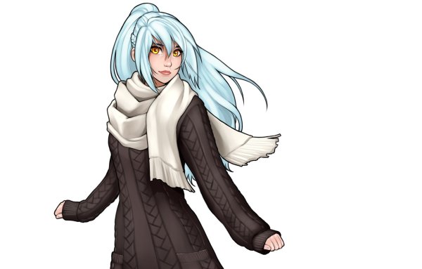 Шарф рисунок аниме