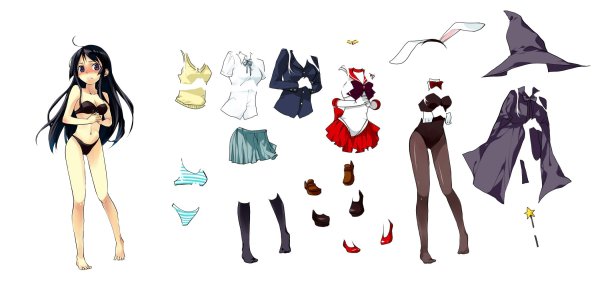 Бумажные куклы для вырезания аниме