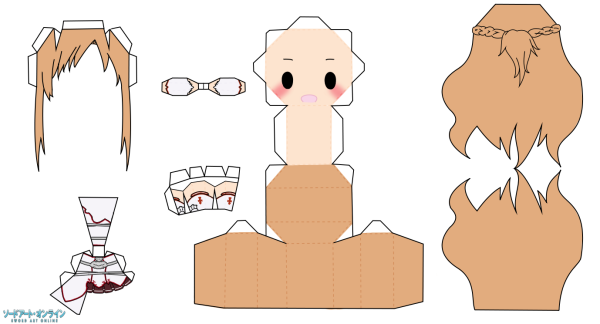 Фигурки из бумаги аниме Чиби