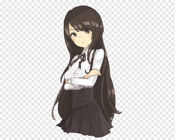 Аниме девочка на прозрачном фоне