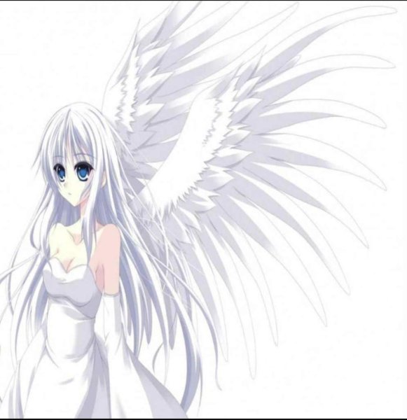 Аниме ангел на прозрачном фоне