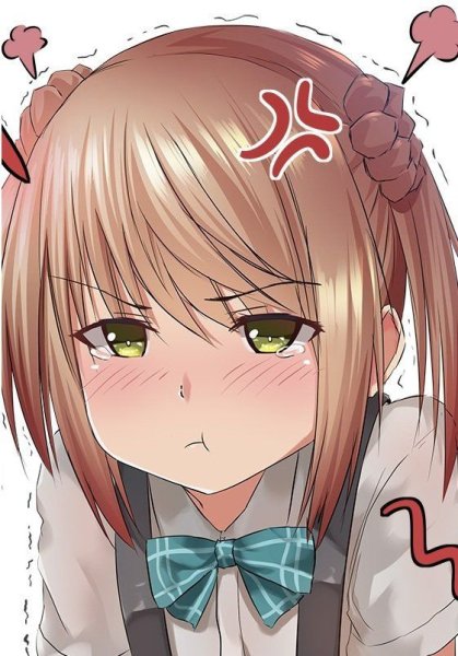 Недовольная аниме девочка