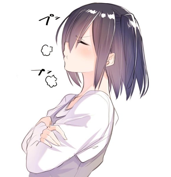 Обиженная аниме девочка