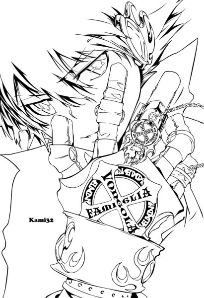 Репетитор киллер реборн раскраска