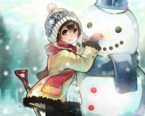 Анимешный Снеговик