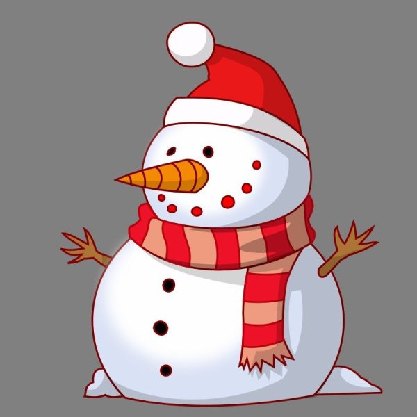 Новогодний Снеговик арт