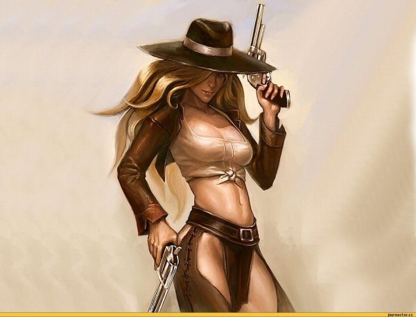 Девушка ковбой арт