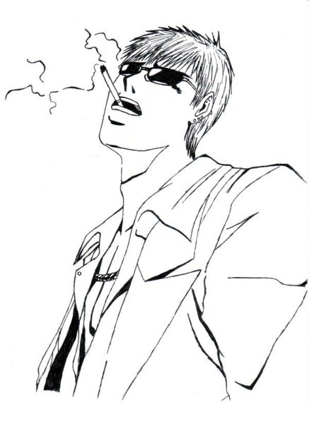 Крутой учитель Онидзука черно белый