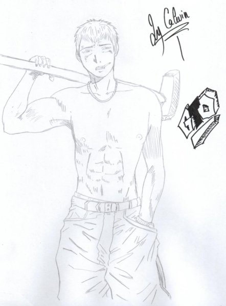 Крутой учитель Онидзука карандашом