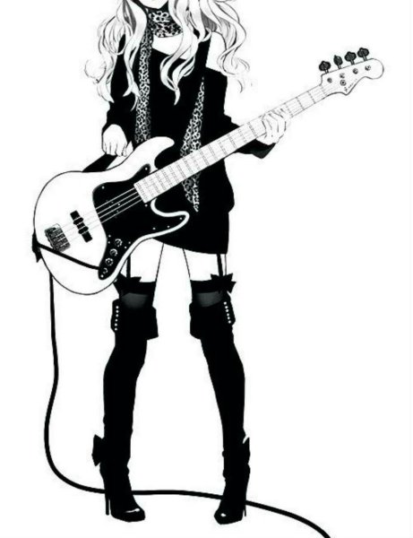 Электрогитара в аниме стиле