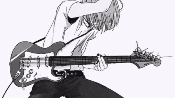 Аниме кун с гитарой