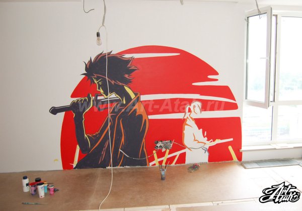 Аниме рисунки на стене