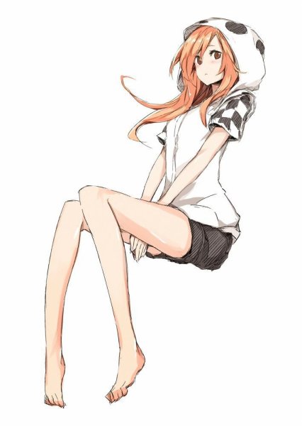 Аниме персонаж сидит