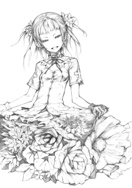 Аниме цветы для срисовки