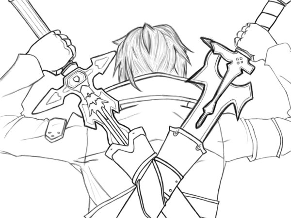 Кирито карандашом