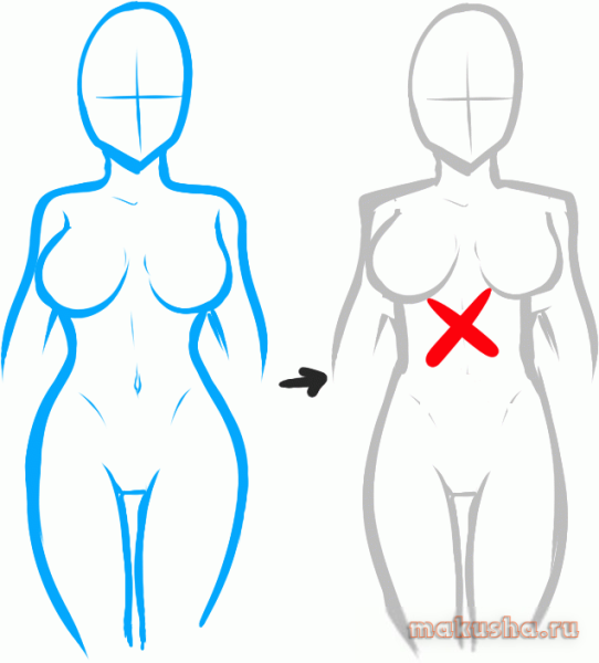 Женское тело аниме