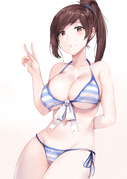 Аниме в купальнике грудастые