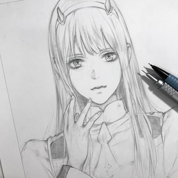 Аниме рисунки карандашом