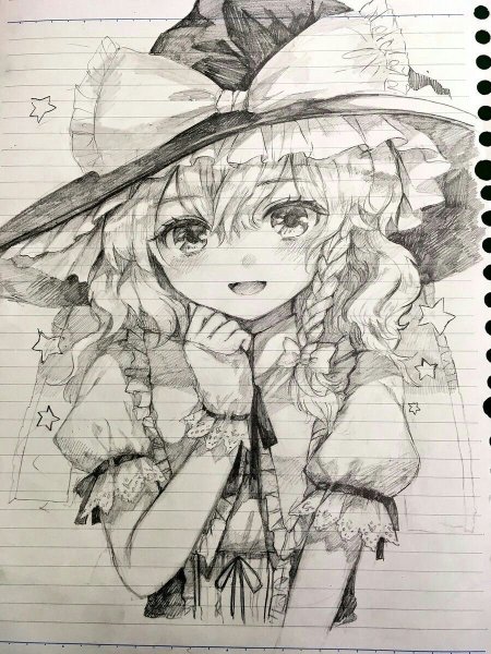 Аниме карандашом сложные