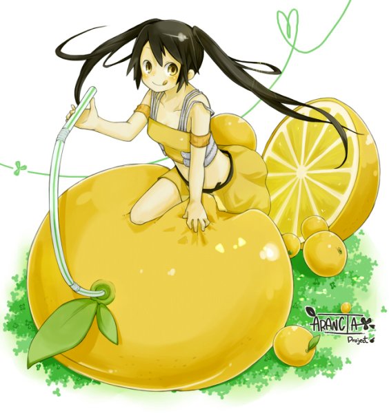 Аниме тян с фруктами