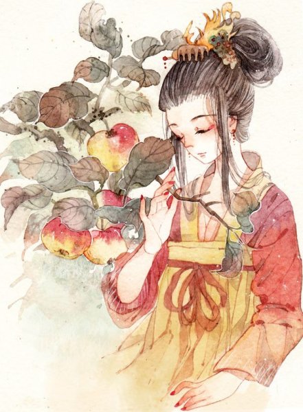 Японские иллюстрации акварелью