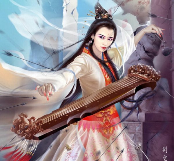 Девушка с флейтой фэнтези