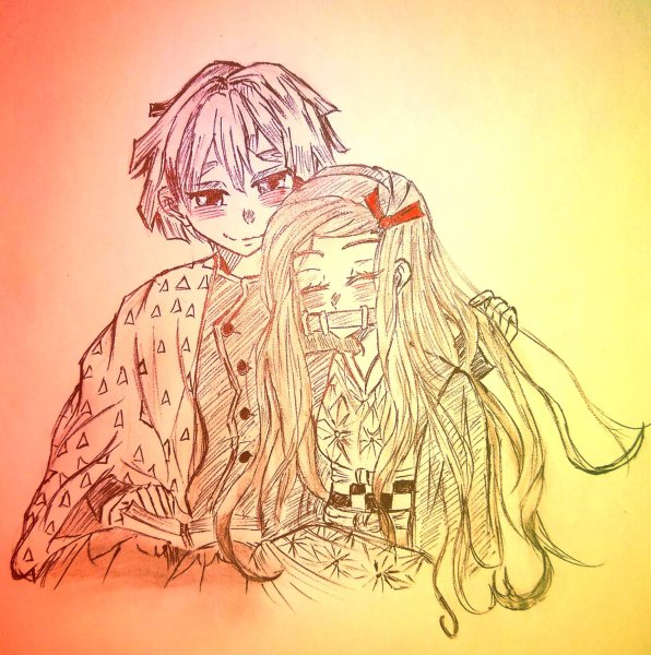 Аниме клинок рассекающий демонов для срисовки