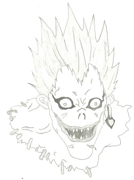 Рюк Бог смерти карандашом