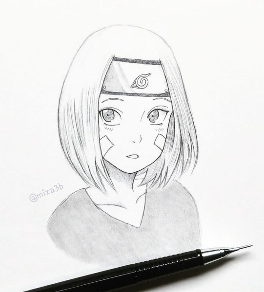 Скетчи аниме Наруто Рин