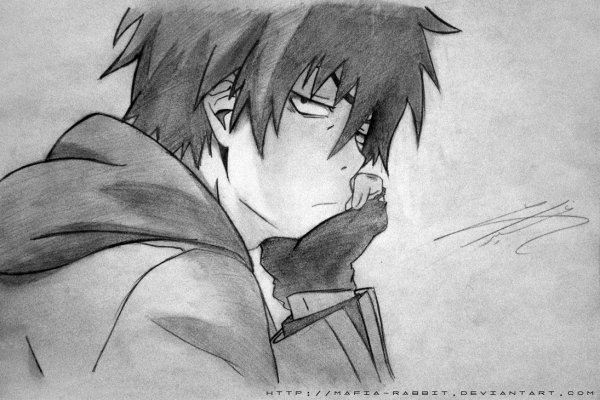 Окумура Рин карандашом