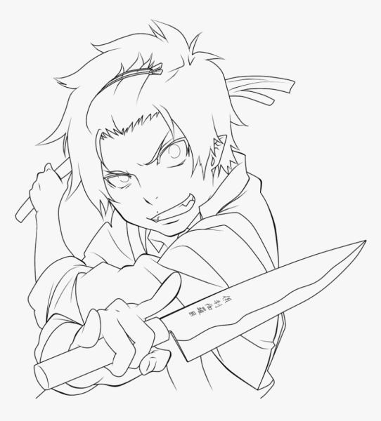 Синий экзорцист раскраска Рин