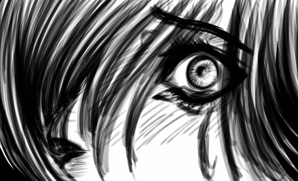 Аниме взгляд чб