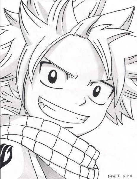 Хвост феи Нацу рисунок