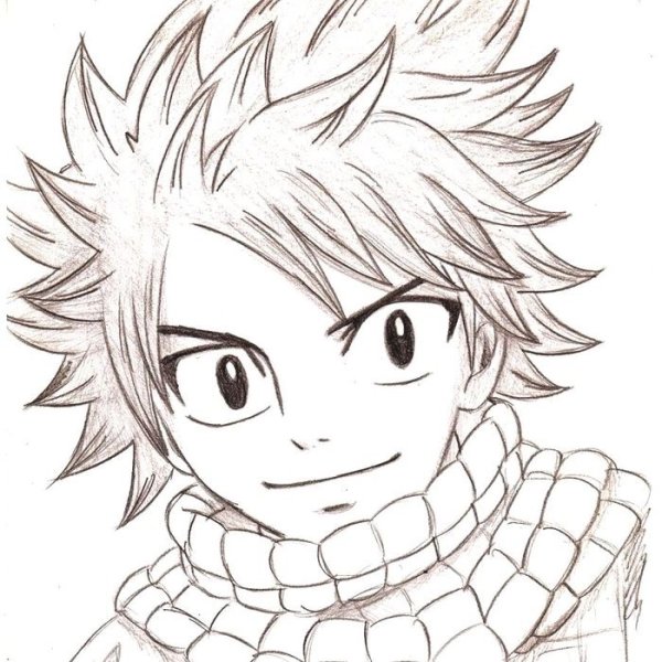 Аниме хвост феи Нацу для срисовки