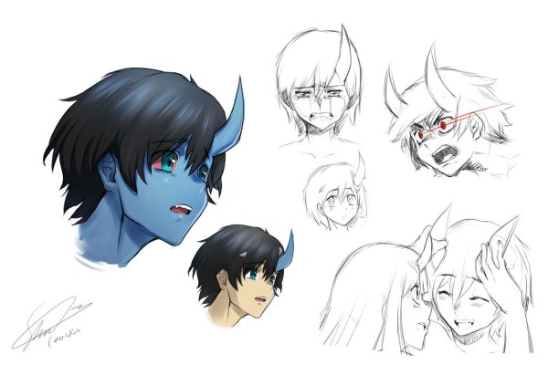 Аниме Хиро с рогами