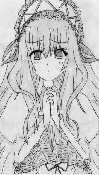 Рисунки аниме карандашом сложные