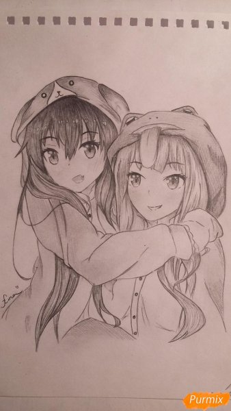 Анимешные рисунки карандашом