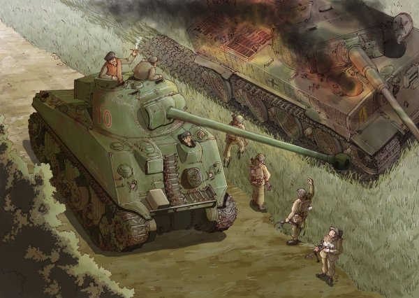 Шерман Кромвель т-34 и панцер4